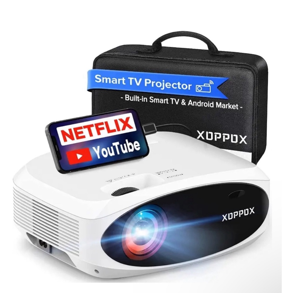 4K [Netflix Officially Licensed/ Google TV] Dolby Audio, Smart Projector Alexa